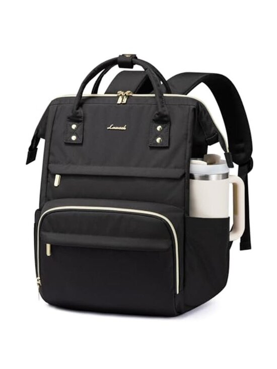 Laptop Backpack Women 15.6 Inch USB Charging 40oz Tumbler Holder Waterproof main image 5
